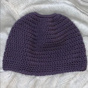 Messy bun crochet beanie!